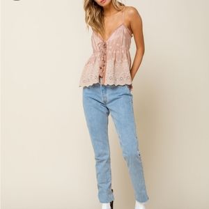 FREE PEOPLE | Jenna Embroidered Cami | NWOT
